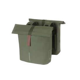   Basil dupla táska City Double Bag Vegan bőr, Universal Bridge System, moha zöld