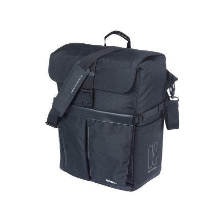 Basil egyoldalas táska Move Commuter Bag, MIK Hooks, fekete
