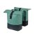 Basil dupla táska Cove Double Pannier Bag, Universal Bridge System, zöld/fekete