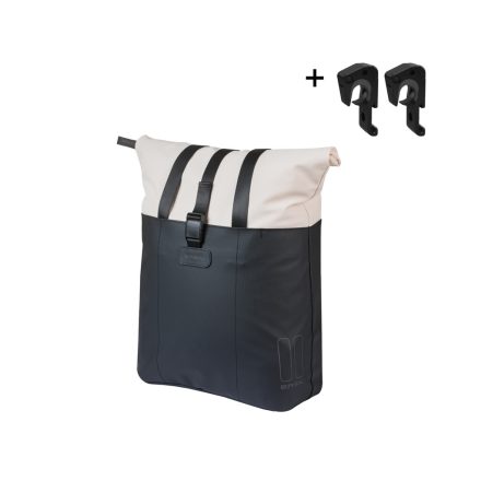 Basil egyoldalas táska Vive Shopper, MIK Hooks, törfehér/fekete