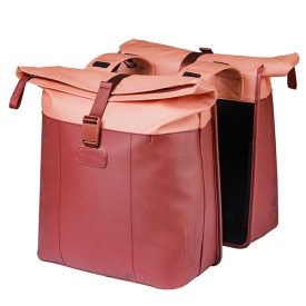   Basil dupla táska Vive Double Pannier Bag, 28-35 l, burgundy/pink