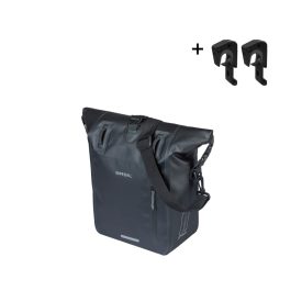 Basil egyoldalas táska Rivo M Single Bag, MIK Hooks, fekete