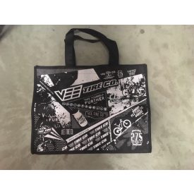 Vee Tire Co. nagy válltáska fekete/fehér, vászon
