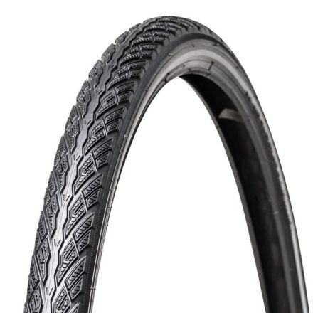 Vee Rubber kerékpáros külső gumi 47-559 26x1,75 VRB447 Comfort Plus, 3mm defektvédelemmel, reflektoros, fekete