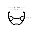 Abroncs RYDE RIVAL19 622 mm 32H fekete, disc szegecselt R-600611