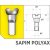 Küllőanya SAPIM POLYAX réz 14G 12 mm fekete
