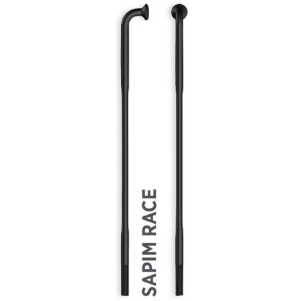 Küllő SAPIM RACE Inox 14G 295mm J-Bend fekete + Polyax réz 14G 12mm fekete