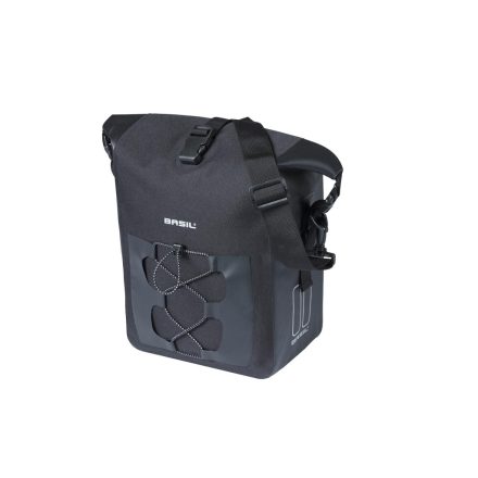 Basil egyoldalas táska Navigator Waterproof M, Hook ON, 12-15 l, fekete