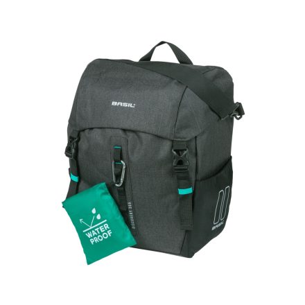 Basil egyoldalas táska Navigator Waterproof M, Hook ON, 12-15 l, fekete