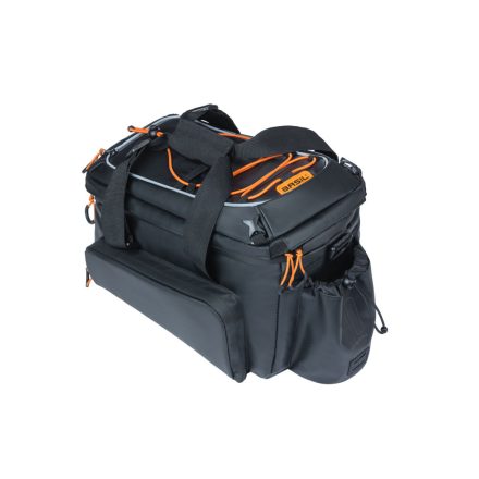 Basil csomagtartó táska Miles Tarpaulin Trunkbag XL Pro MIK 2.0 adapterrel (TBA 70173), 9-36 literes, fekete narancs