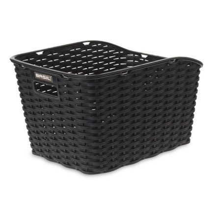 
Basil hátsó kosár Weave WP, fix rögzítéssel, fekete