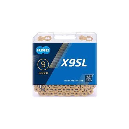 Lánc KMC X9SL arany 1/2x11/128 116L